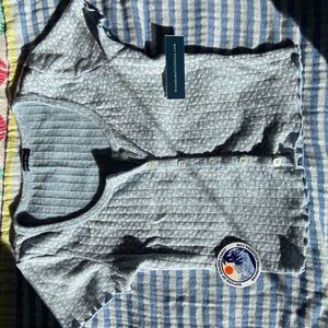 Brandy Melville blue button up top